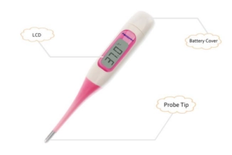 OEM Digital Electronic Basal Body Thermometer 2 Decimal 0.01 Precision Flexible Tip Female Oral Ovulation Thermometer