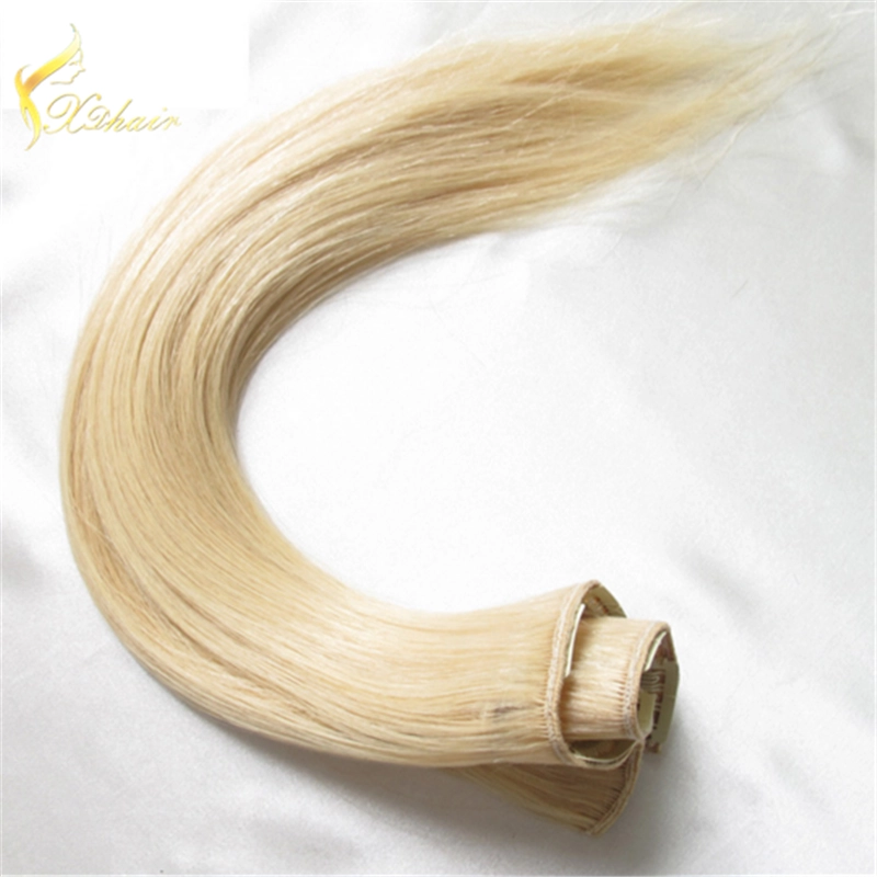 Factory Supplier bleach blonde color clip in human hair extensions