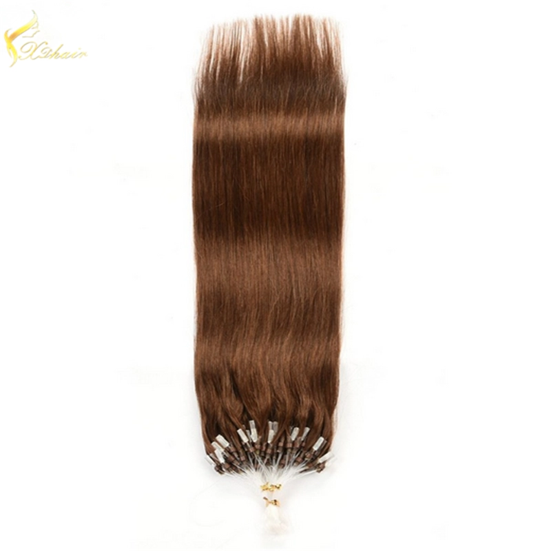 Fashion Hair Dark Color Loop Micro Ring Beads Tipped Remy Human Hair Extensions