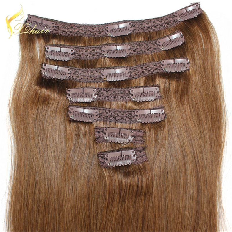 Hair Extension Type and Silky Straight Wave Style balayage hair extension clip in hair for white women