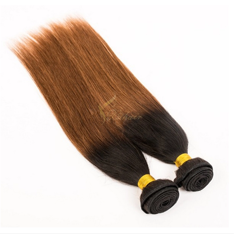 top quality two tone ombre colored hair weave bundles body wave 100% remy virgin human hair extension
