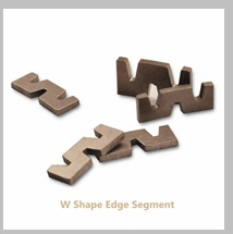 Boreway High Efficiency Marble Cutting Notched Diamond Segment For Edge Cutting