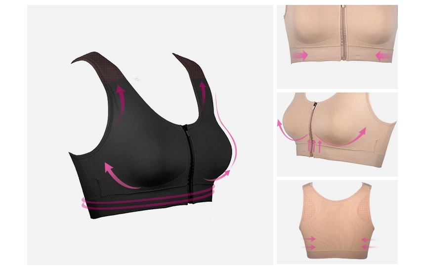 Chian Zipper Front Sports Bra Factory_02