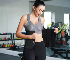 3 hook Latex Waist Trainer 9 Steel Boned Corset