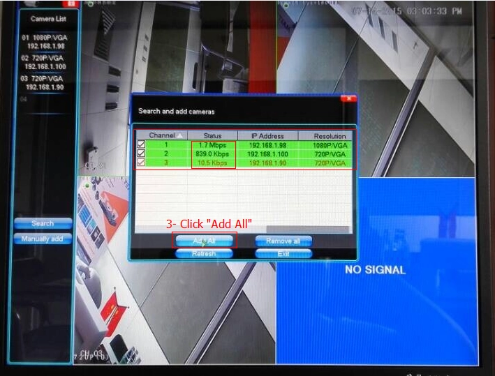 ADD IP CAMERA TO NVR