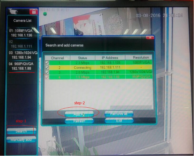 view ip camera on nvr