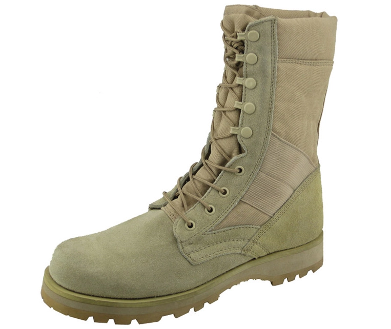 China Veloursleder und Stoff militärischer Wüste Stiefel Hersteller Veloursleder und Stoff militärischer Wüste Stiefel