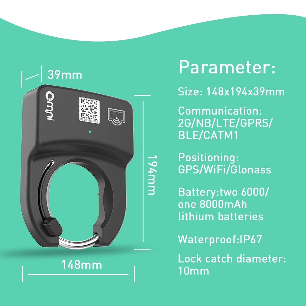 Smart Bike Lock GPS GPRS Bluetooth Public Sharing Smart Lock pour vélos