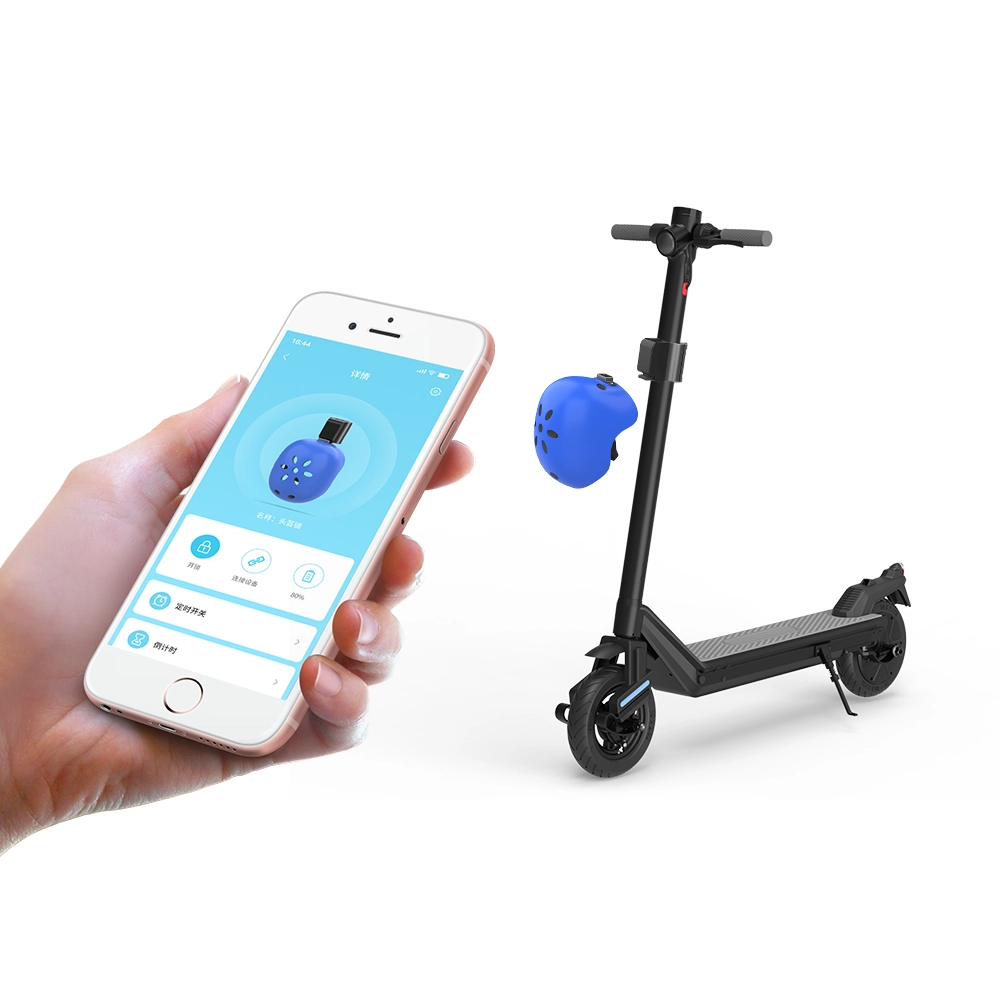 Bloqueio de capacete anti-roubo de segurança inteligente para bicicleta/scooter/ciclomotor/motocicleta desbloqueio via aplicativo móvel ou porta serial fácil gerenciamento