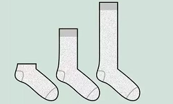 不同的袜子类型