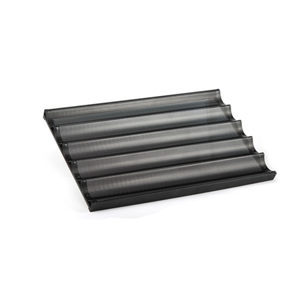 China 5 Rows Non Stick Coating Aluminium Alloy Baguette Baking Tray manufacturer